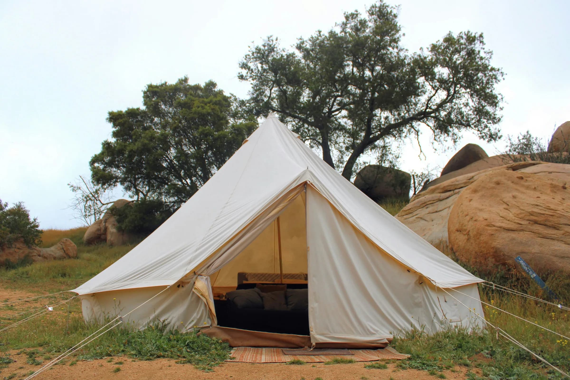 High-peak tent under Kenyan sky